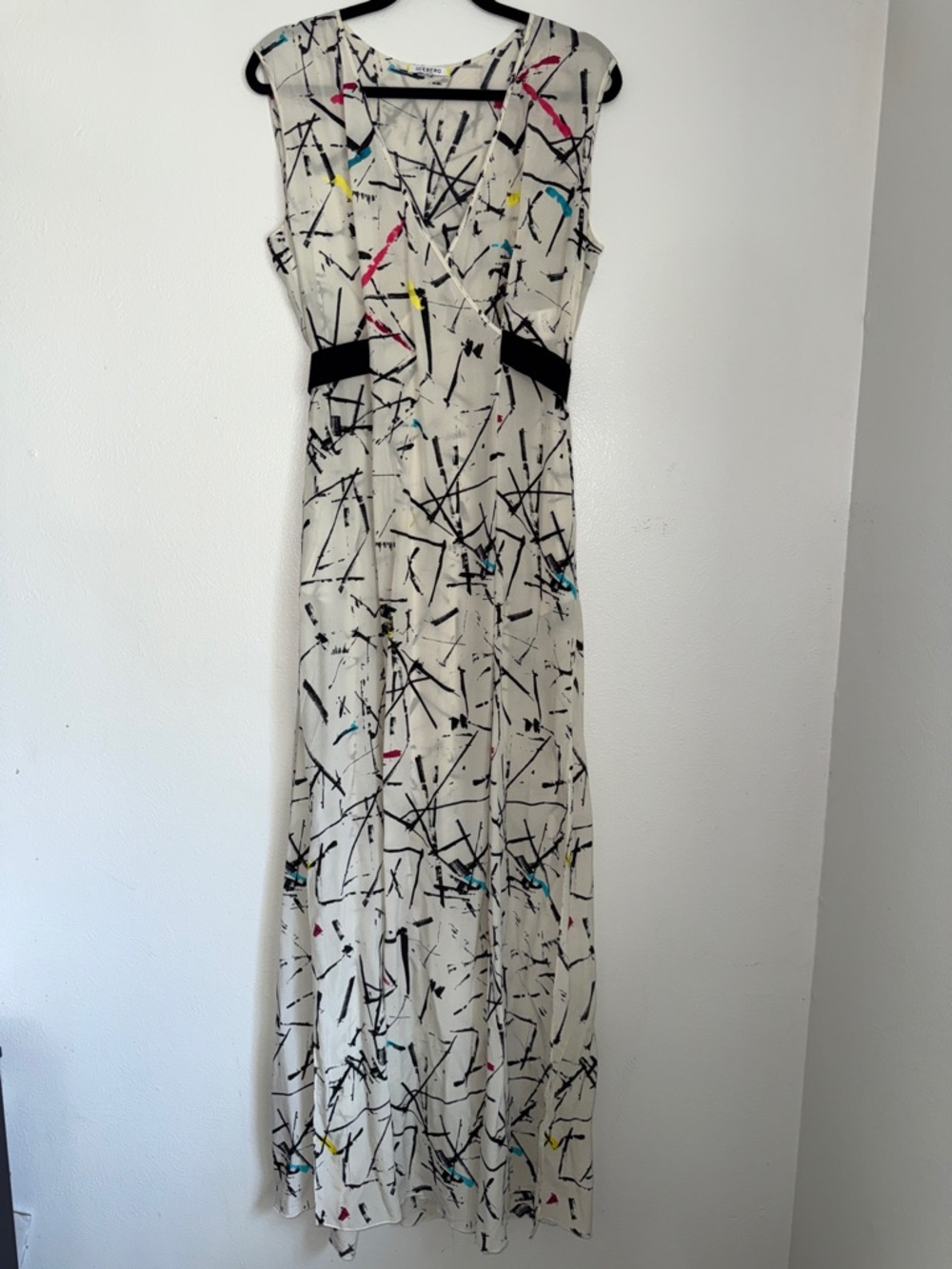 ICEBERG Abstract Print Silk Maxi Dress